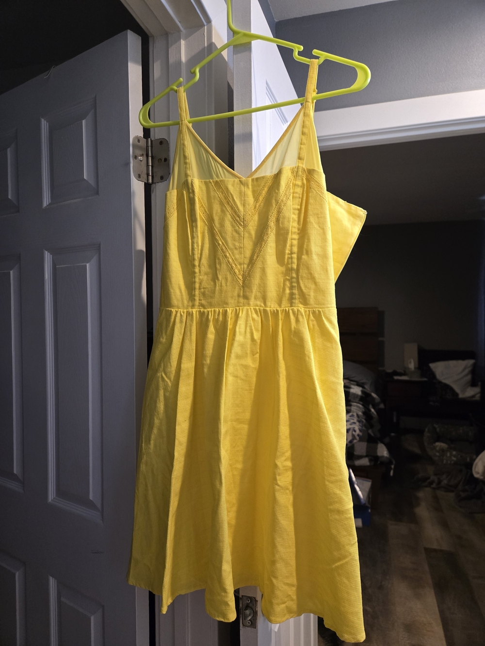 Jessica Simpson Bright Yellow Spaghetti-Strap Mini Sundress